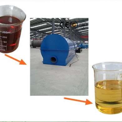 Used engine oil to diesel refinery distillation plant
