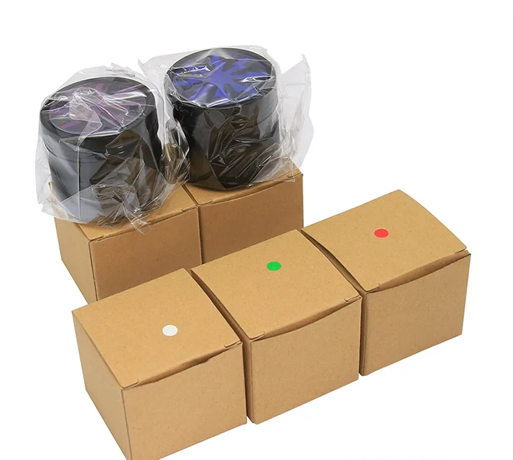 New transparent skylight smoke grinder diameter 50MM four layer lightning aluminum alloy grinder smoke