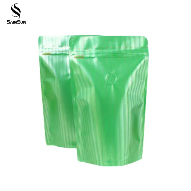 High Quality Aluminum Recycle Matte Powder Top Packaging Scrub Coffee Bag Zip With Valve
