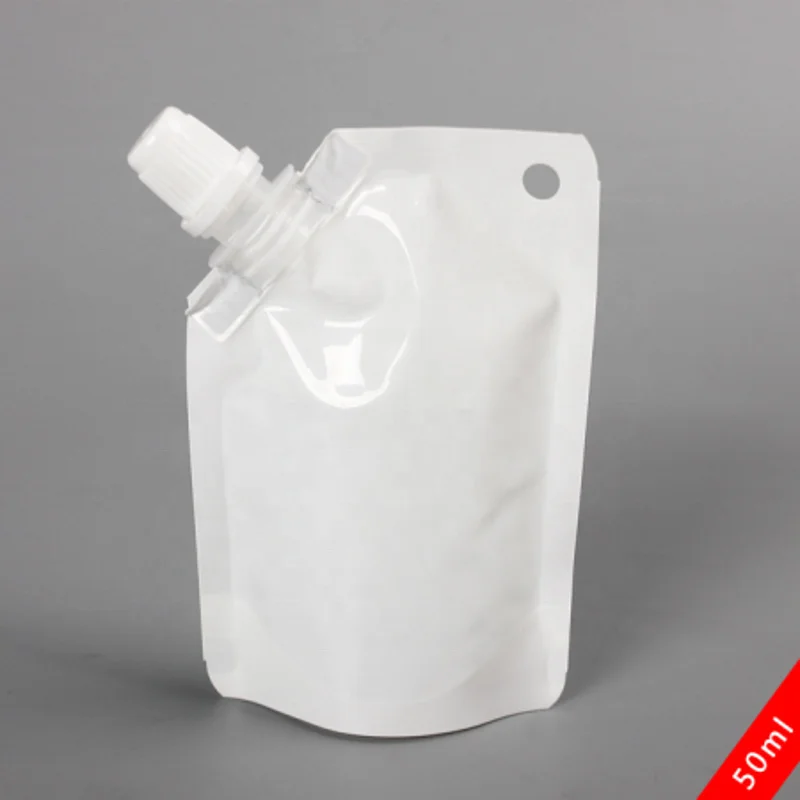 100ML White Spout Pouch Shampoo Pouch Detergent Liquid Packaging bag