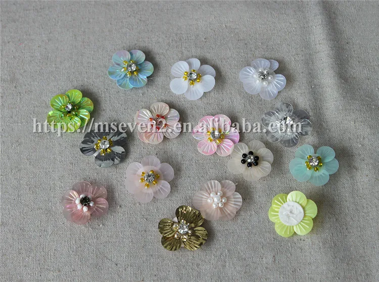 2018 Beautiful Sakura Sequin Patch Patches Thousands of New Designs for Chosen Customized with Beads for Dress Polyester Sew-on