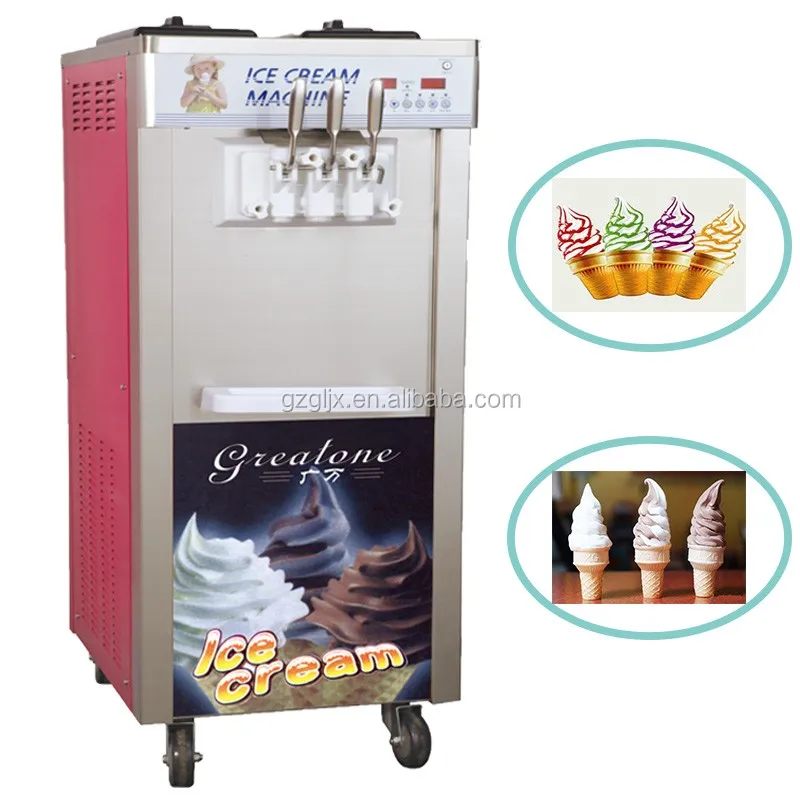 Stainless Steel Mobile Soft Ice Cream Machine good price ice cream machine for Egypt market BQL-F12N