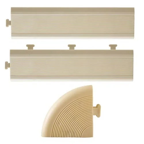 plastic deck tile accessory  outward corner snap on side edge tile trim