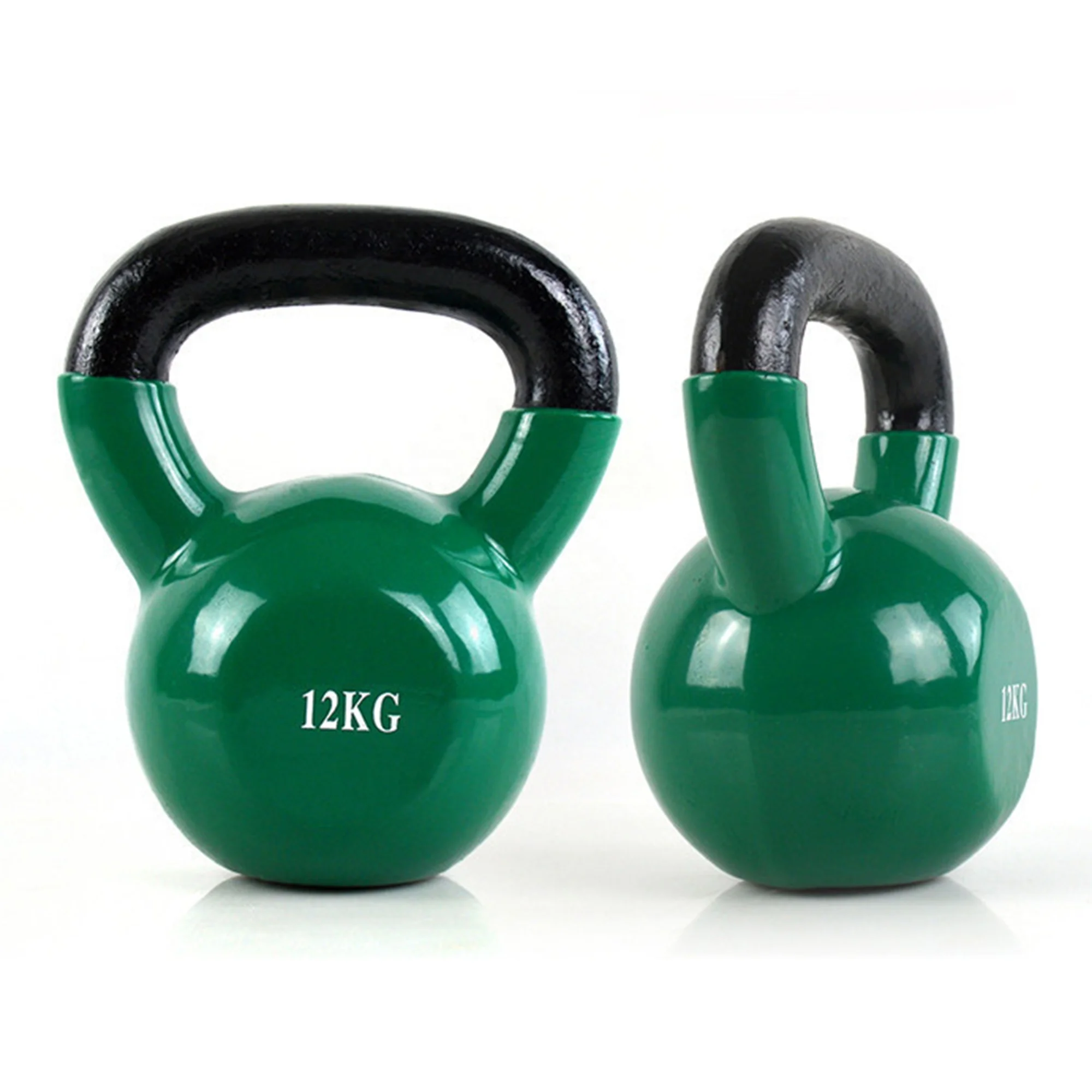 China Colorful custom logo vinyl kettlebell PVC coated kettlebells for weight lifing exercise