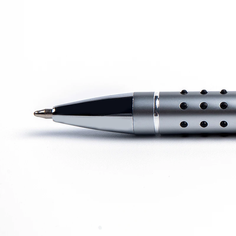 
Classic business rubber dot grip luxury click promotion ballpoint metal design pen with custom logo 