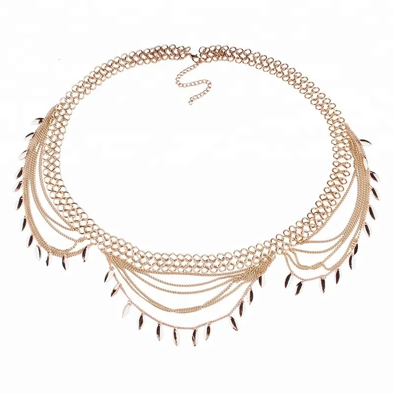 2018 new popular exaggerated fashion  multi-layer tassels sexy ladies waist belt