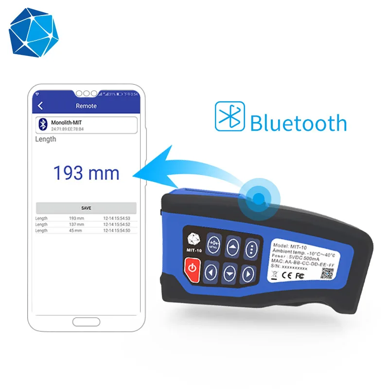 Wireless Length and Volume electric  Digital Measure Steel Tape  with transfer online and Customizable Software