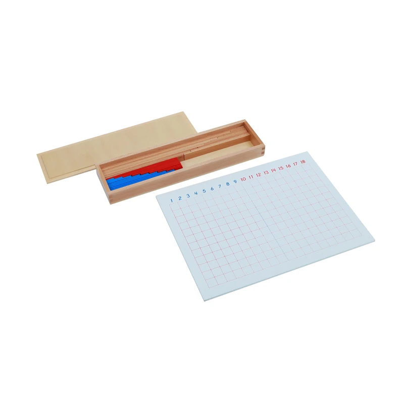 
Mathematic Toys Educational Early Learning Wooden Toy For Kindergarten And Nursery Montessori Rods Addition Strip Board 