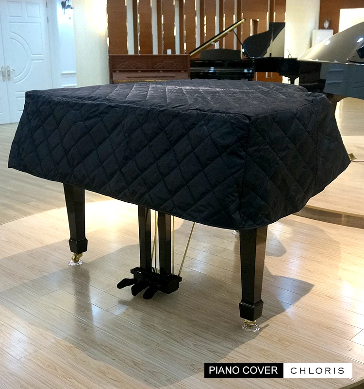China piano factory wholesale high quality black thick grand piano cover fits C3 grand piano cover wholesale