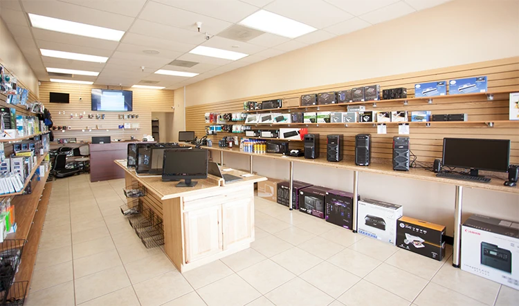 Customized Modern Computer Shop Interior Design Retail Laptop Shop Interior Design