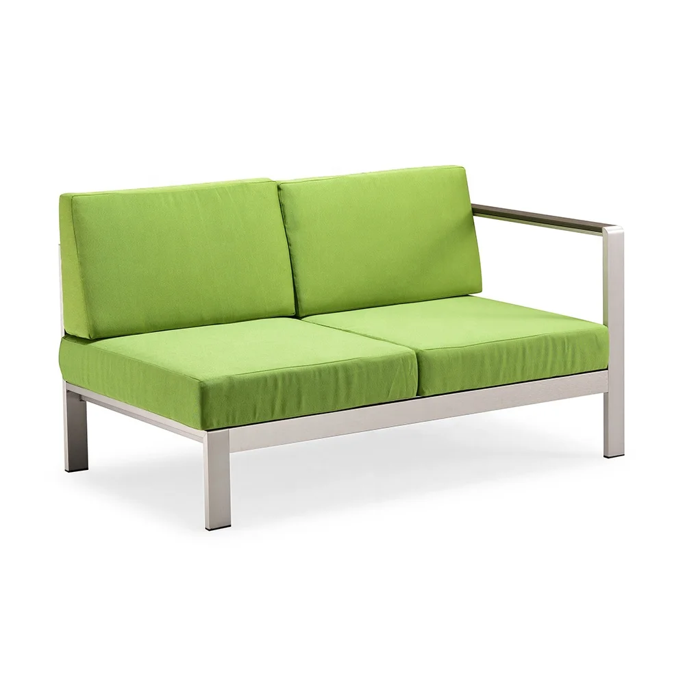 Outdoor furniture metal frame fabric cushion luxury garden sofa