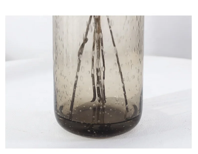 
2019 HOT SALE hand blown Nordic Scandinavian style transparent crystal glass vase beautiful glass vase 