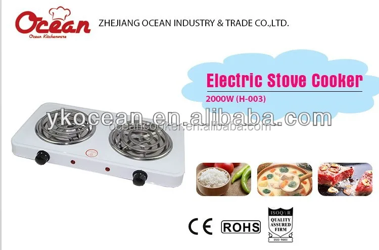 ELECTRIC HOT PLATE DOUBLE BURNER 2000W