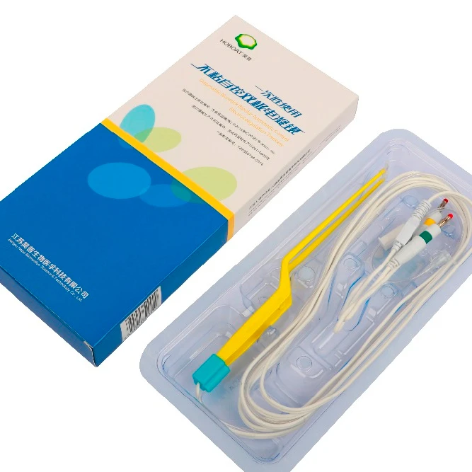 DISPOSABLE BIPOLAR ELECTROCOAGATION TWEEZERS / BIPOLAR FORCEPS with cable for NEUROSURGERY