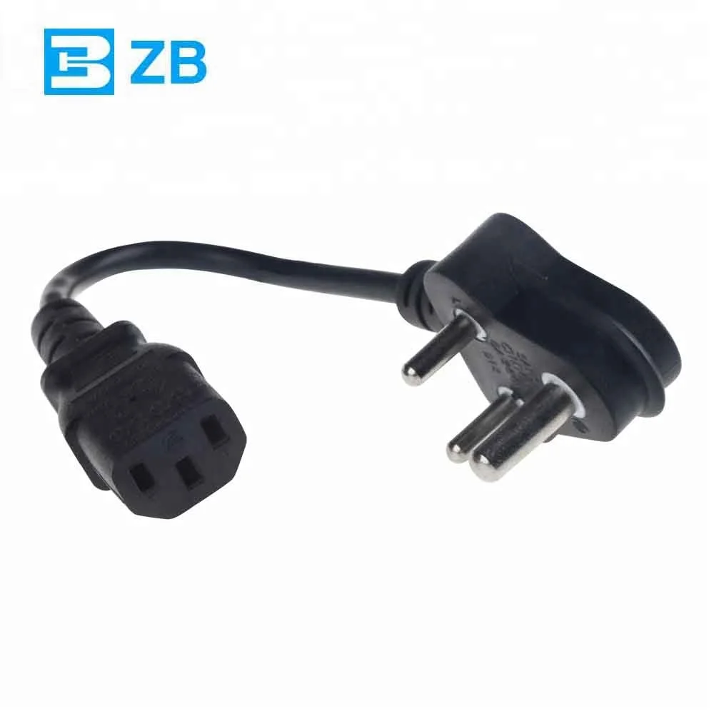 IEC c13 power cord type india power supply cord/south africa sabs power cords (60558174031)