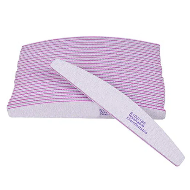 professional half moon zebra nail file emery board nail file