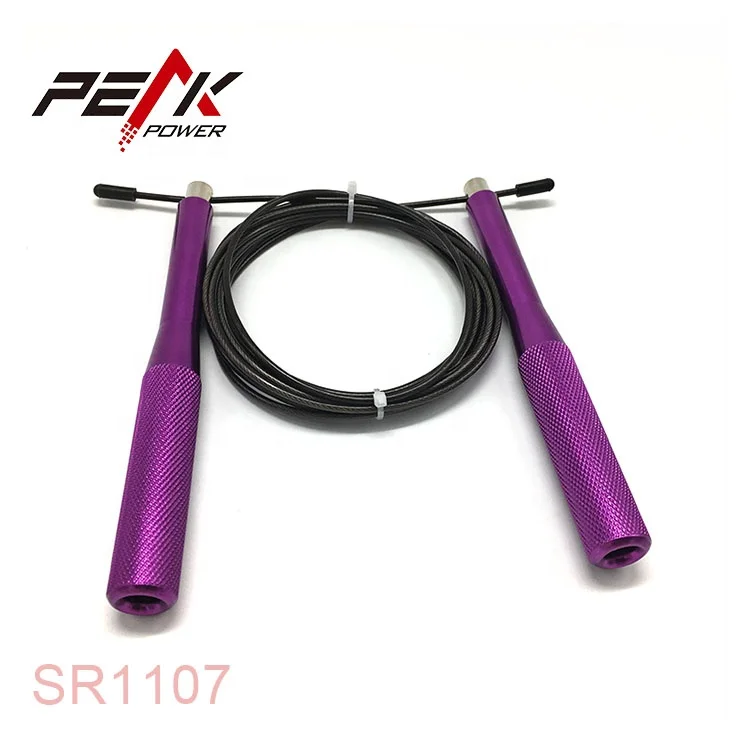 Hot Sale fitness adjustable Speed Skipping Cross Rope With Aluminum Handle & Bearing