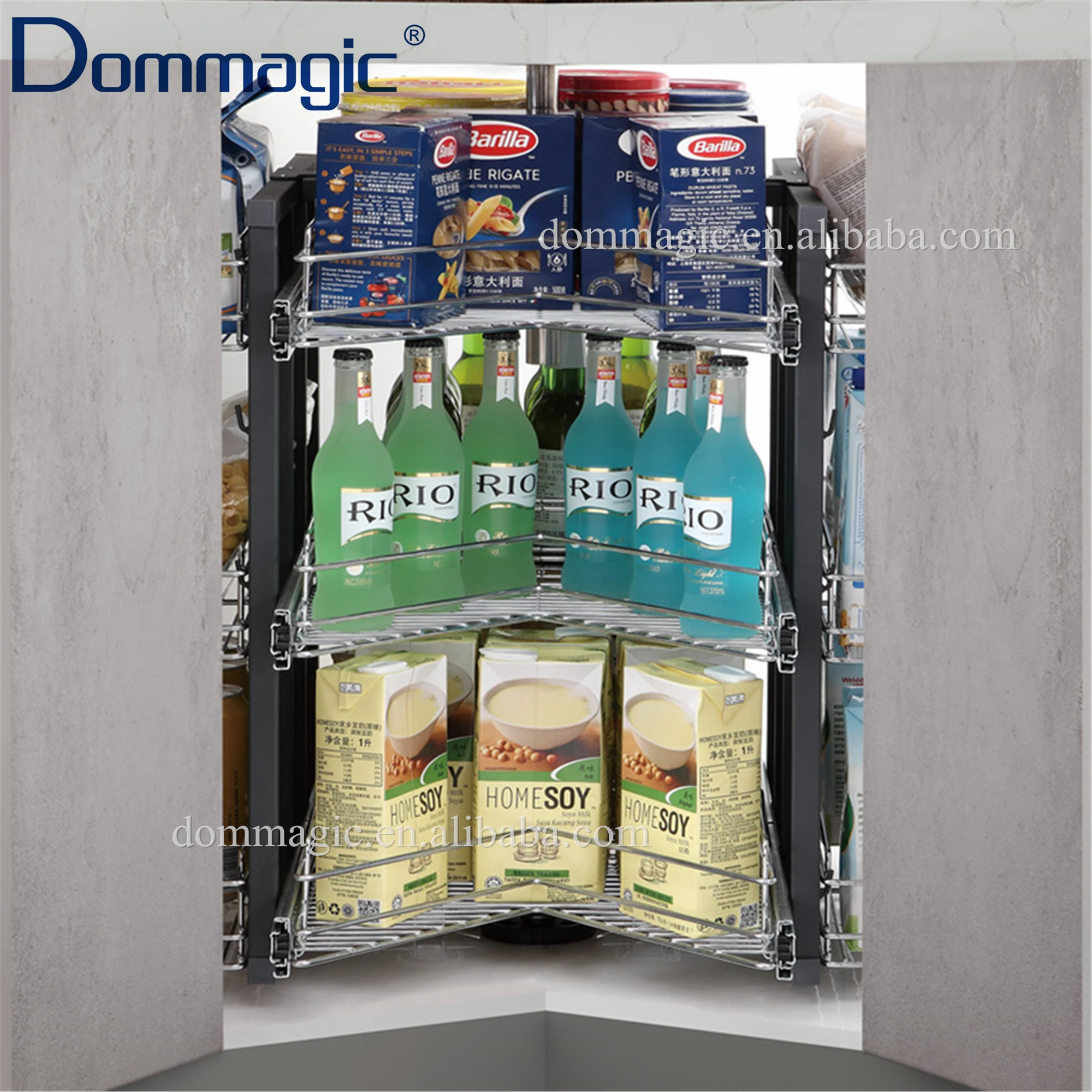 Продажа с завода, кухня 270, вращающийся волшебный угол для шкафа, Органайзер