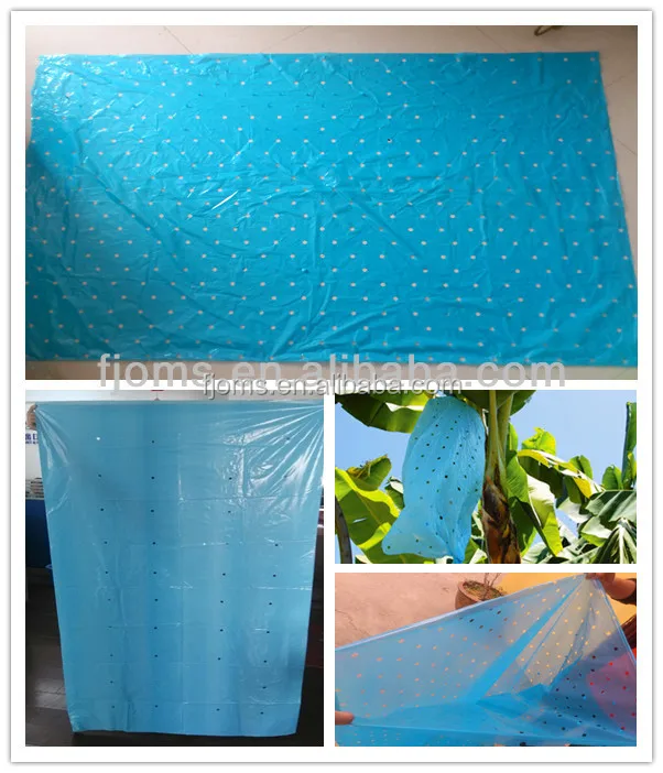 Plastic banana film, blue banana bunch cover