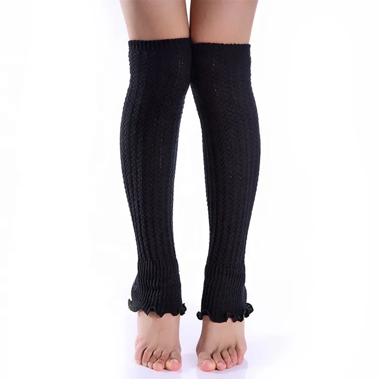 
Flouncing Over Knee High Long Yoga Sleeves Leg Warmer For Woman And Girl 