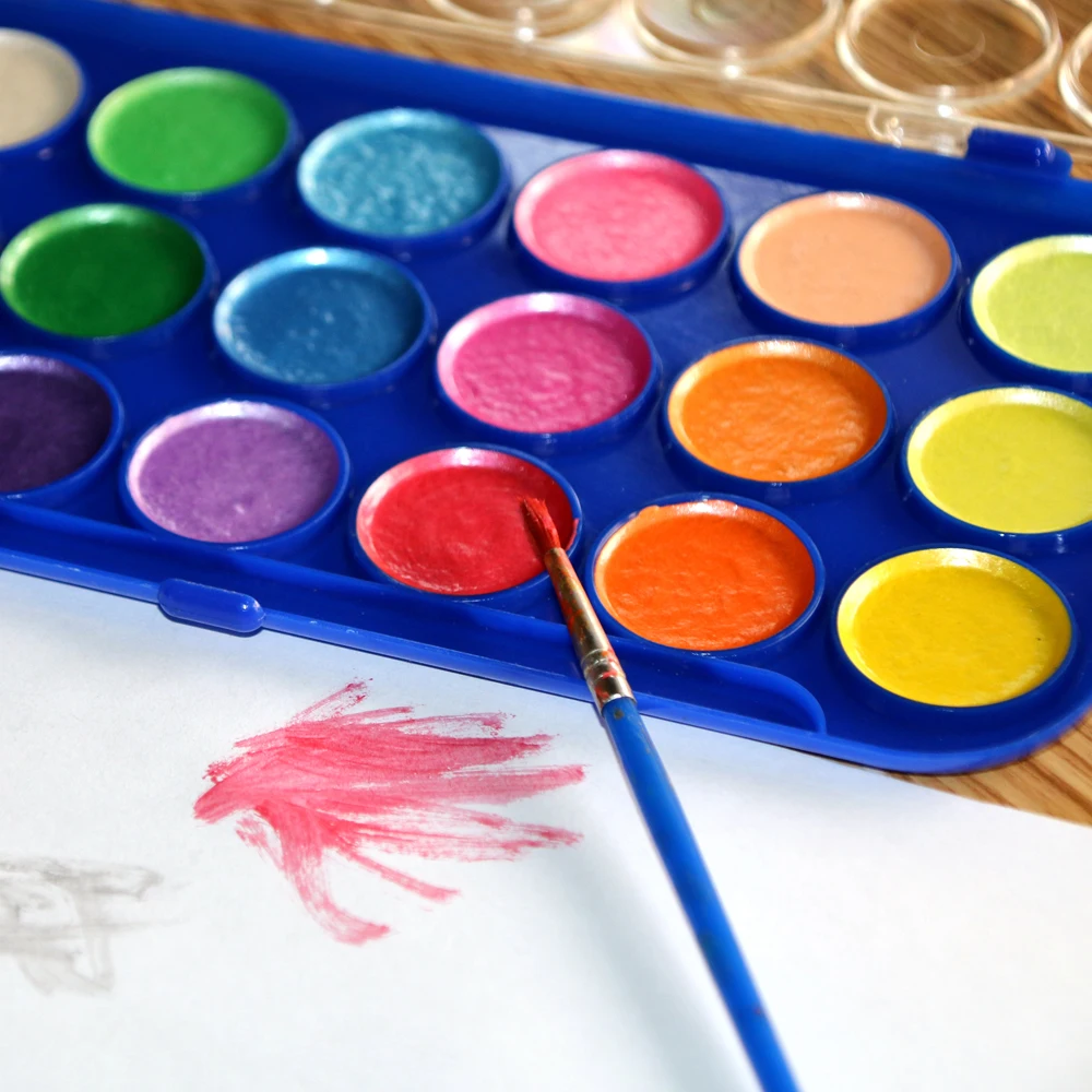 21 Colors Pearlescent Watercolor Paint Set for kids painting crafts