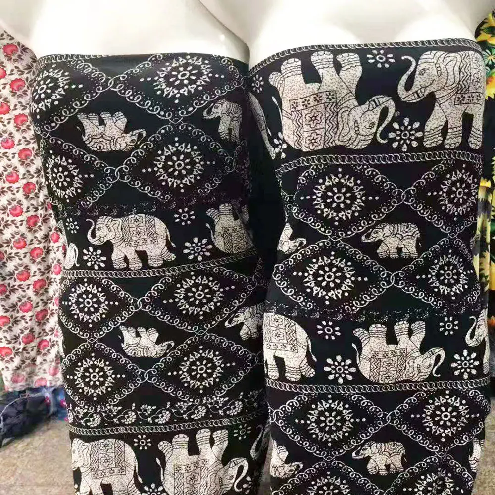 fashion factory price challis elephant print rayon fabric for dress