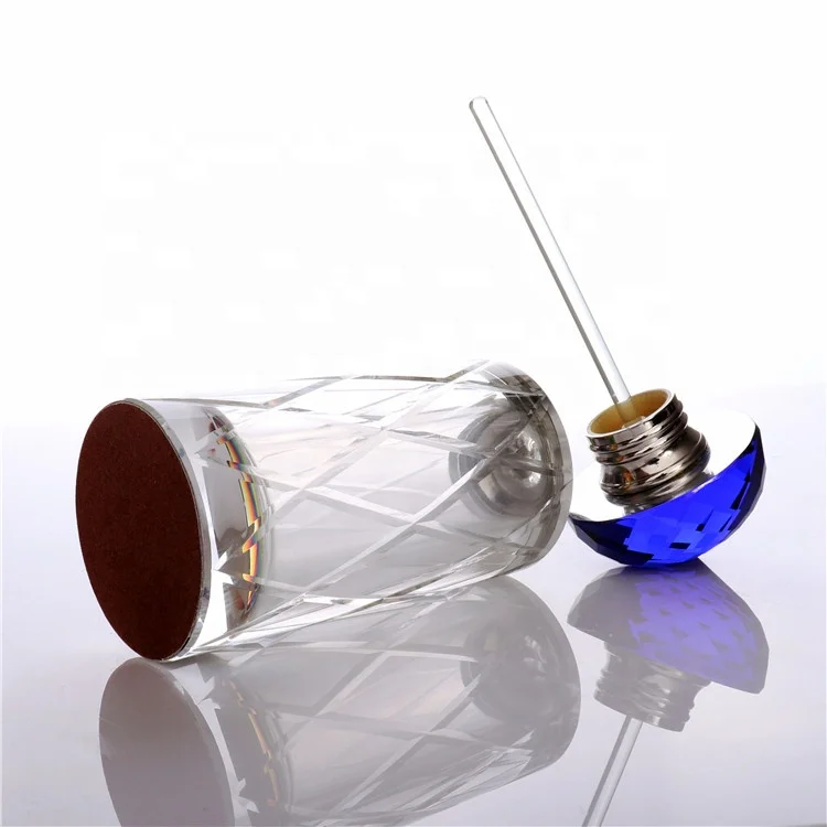 BOYE Manufacturer Empty Fancy Unique Design Arab Style Oil Perfume K9 Glass Crystal Attar Bottles