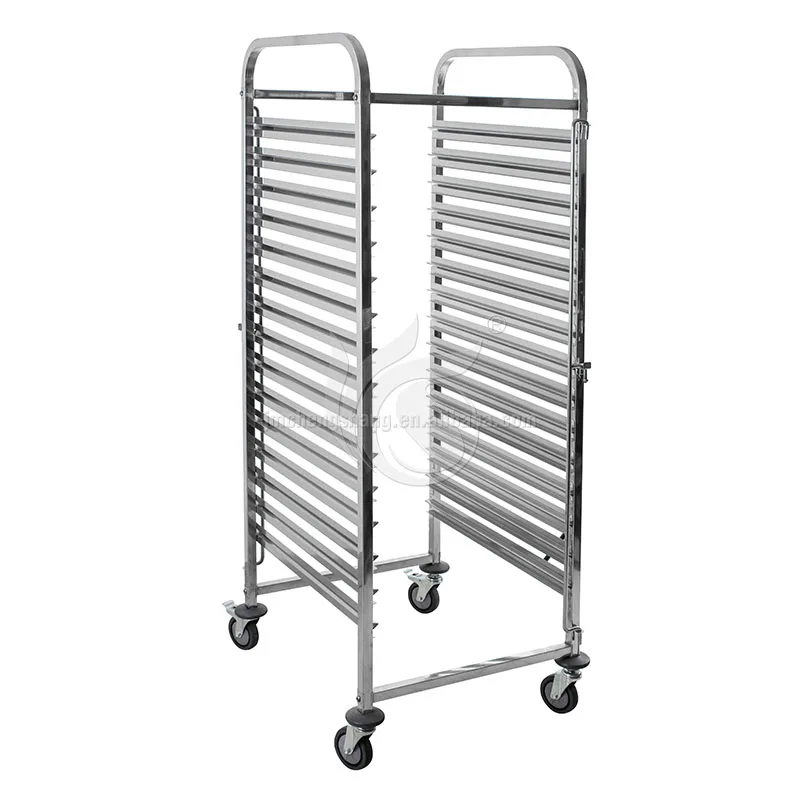 Commercial Hotel Restaurant Stainless Steel Disassemble Bellman Luggage Trolley Cart Hotel Restaurant Mobile Food Cart