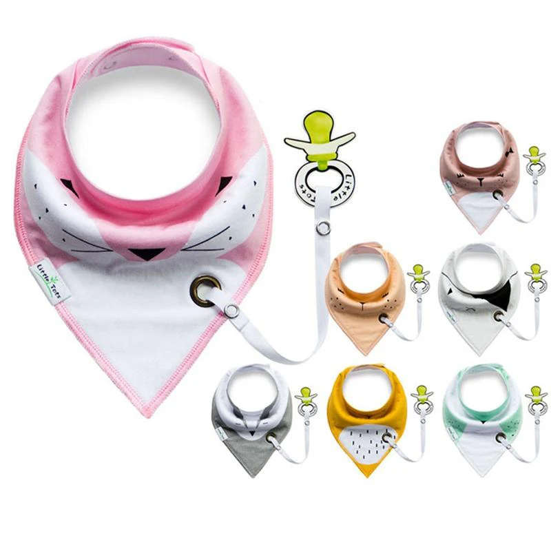 wholesale Multi-function cartoon triangle cotton baby bibs