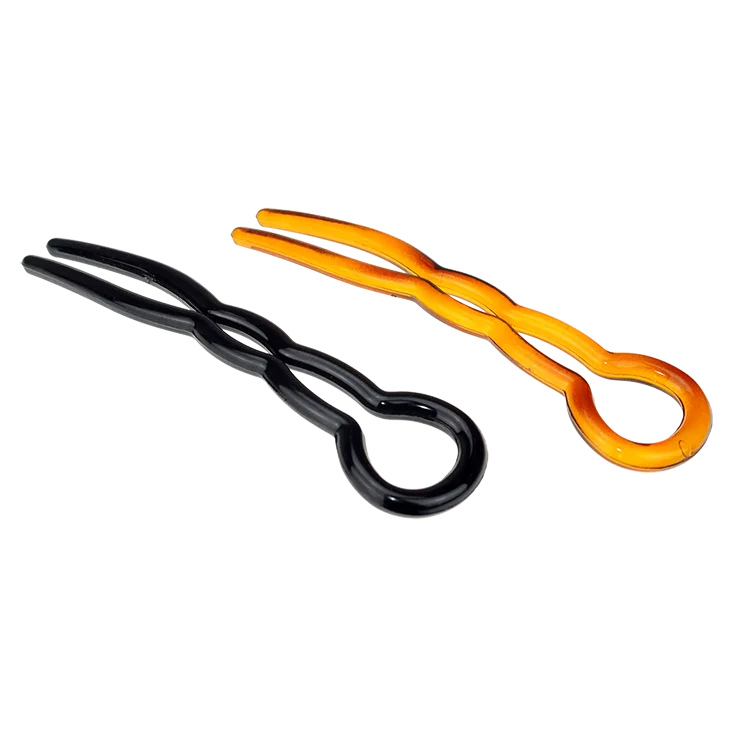 fancy women u shaped plastic hair pins