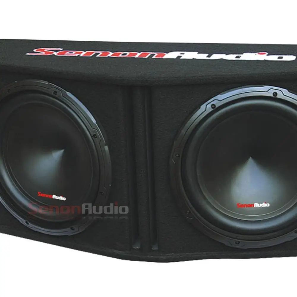 Двойной 12 дюймов саб Вуфер Автомобильный Аудио Бас систем заказ бас коробка Покрытые черным ковер