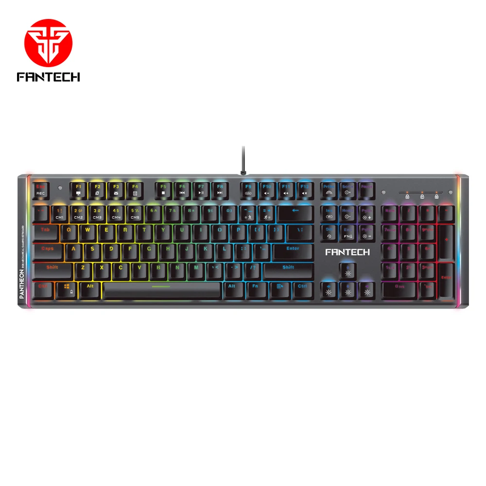 
Fantech Mechanical RGB Keyboard Spanish Layout Multimedia Keyboard With Blue Mechanical Switch Waterproof Keyboard 