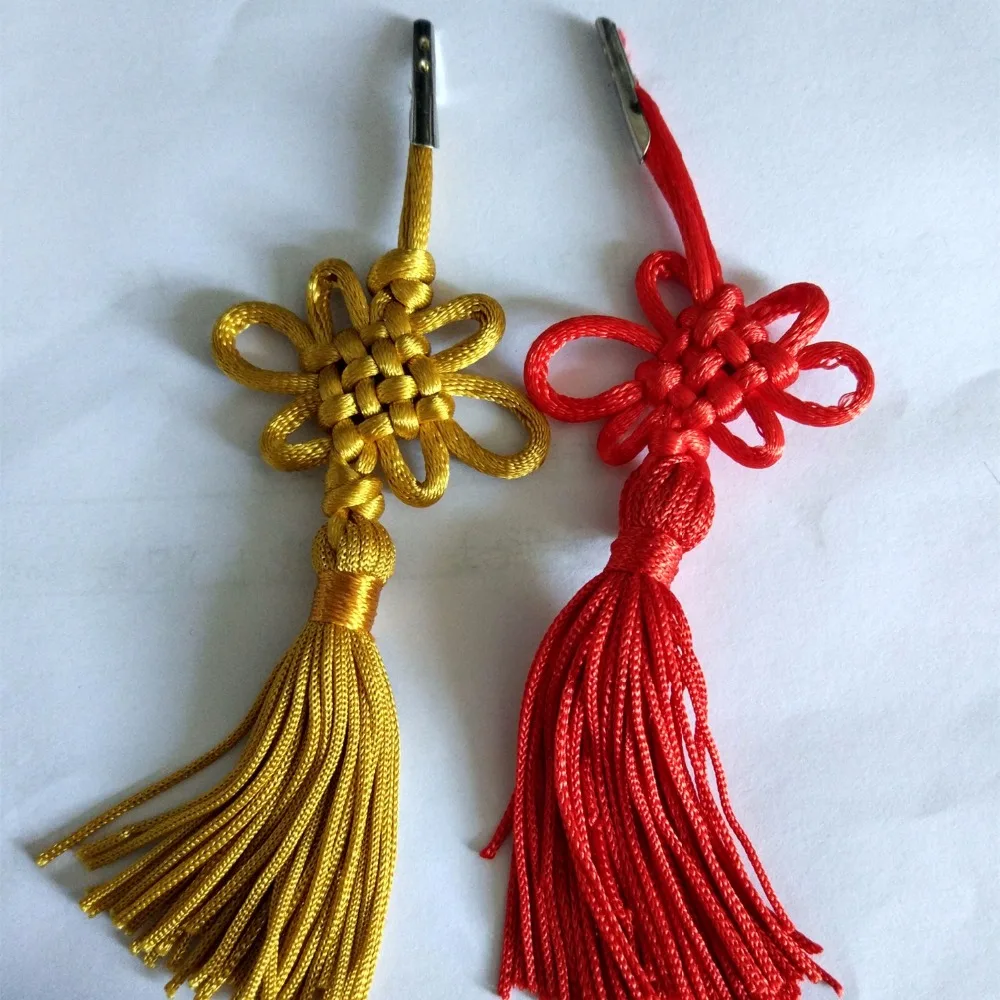 Traditional Cheap Chinese Knot Tassels With Metal Clip