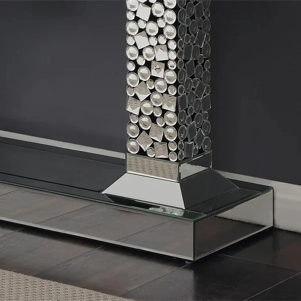 Luxury Sparkly Mirrored Console Table Acrylic Crystal Decorative Hallway Table For Home Hotel