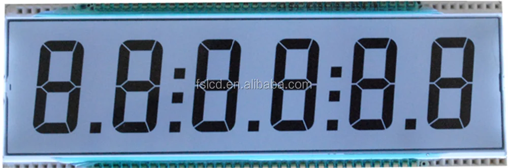 Customized Small Lcd Manufacturer Reflection 6 Digit 7 Segment Lcd Display Screen TN Positive Lcd Module