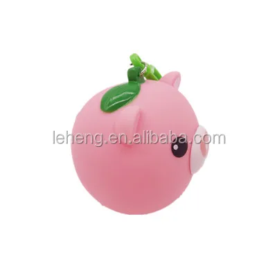 New trends soft plastic pink pig shape pop tongue bleeping toys animal ornament