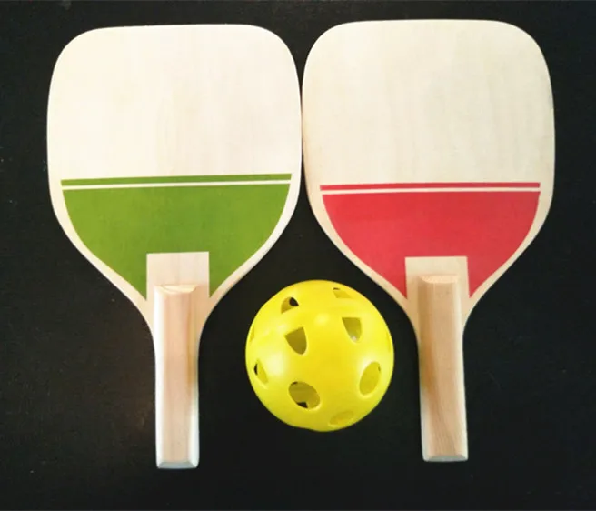 Eason Sports Water Transfer Printing Wood Paddle Wooden Pickleball Paddle Beach Tennis Racket