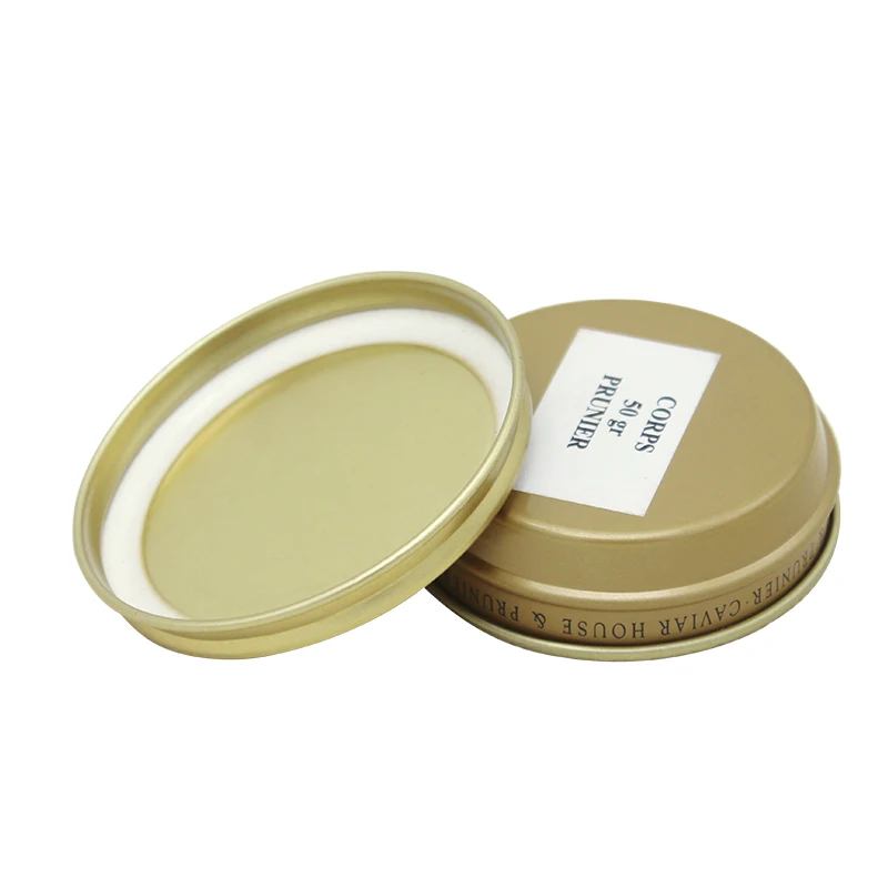 Vacuum Caviar tin box, food grade tin cans, tin box packing