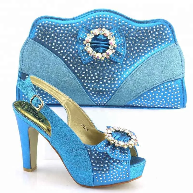 AB7740  fashion high heel italian shoes and matching clutch bag in good quality