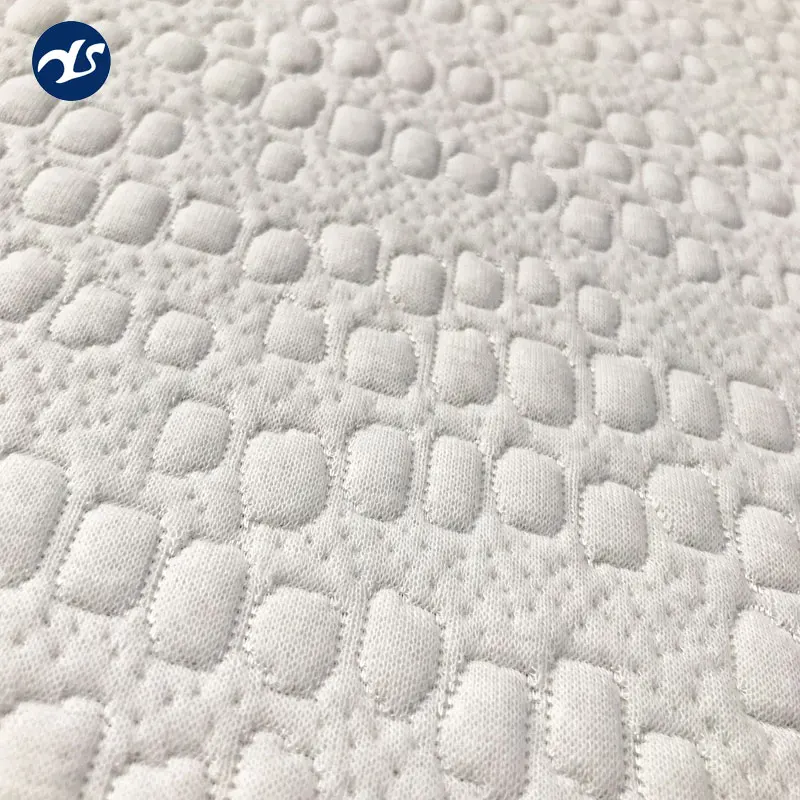 2022 new loook 100% polyester knitted fabric jacquard mattress fabric