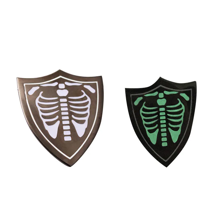 custom cap pins Newest Fashion Skeleton Shield Custom Hard Enamel Pin For Accessories Custom Enamel Pins
