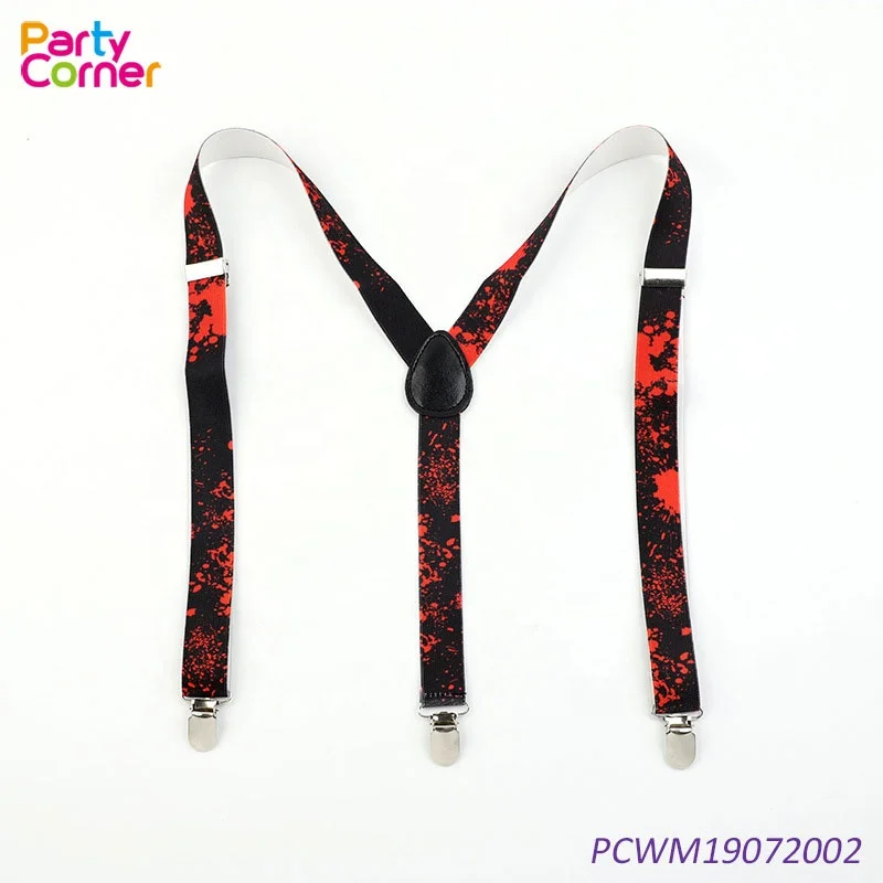 Регулируемые эластичные подтяжки с клипсой унисекс, мужские праздничные подтяжки на Хэллоуин, новые подтяжки с клипсой, Эластичные подтяжки для костюмированной вечеринки