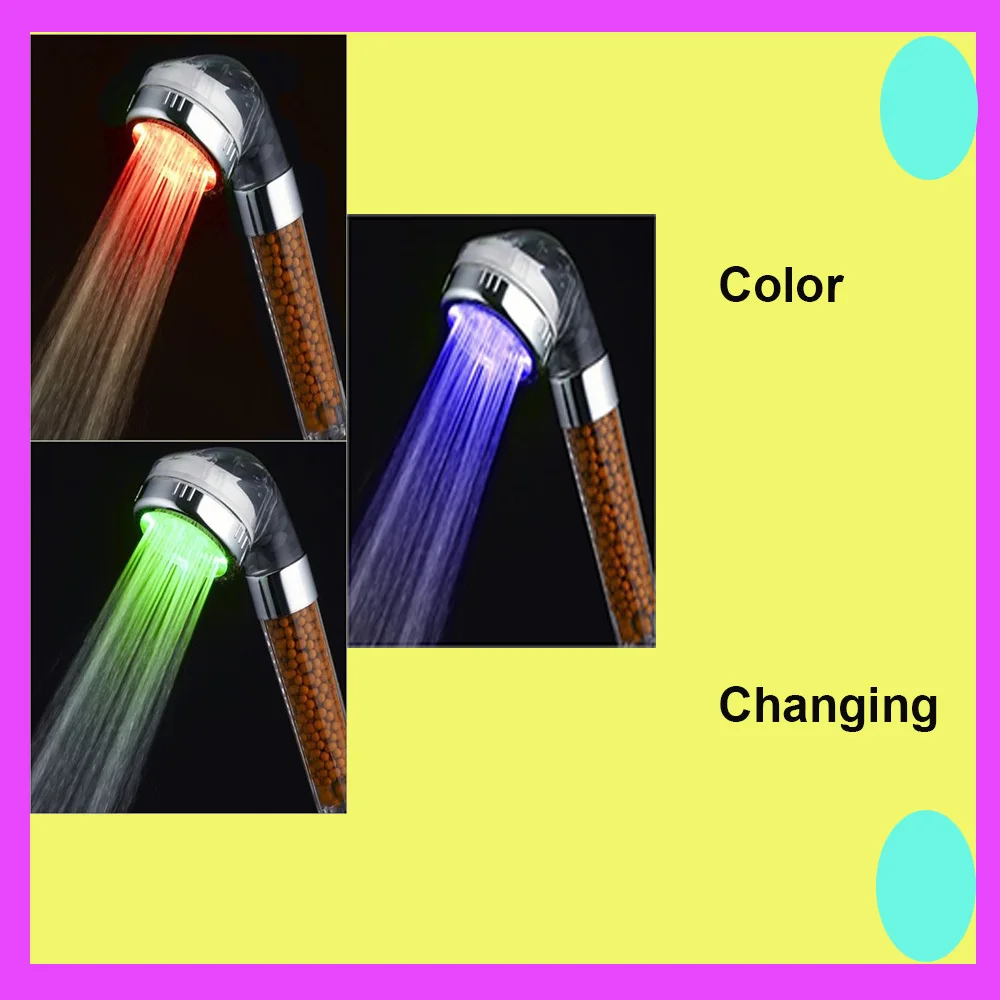 C-138-1 LED high demand sell fast temperature controlled shower head hand shower