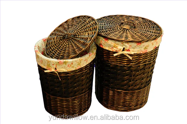 wicker collapsible laundry basket divided basket