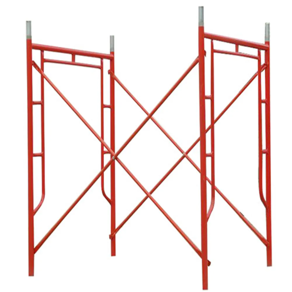 Painted movable scaffolding platform walk through h frame scaffolding