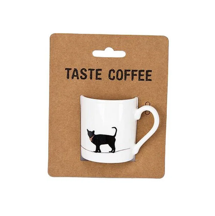 Coffee cup packaging yiwu business kraft custom hard paper display hang header card packaging printer logo sheets holder stock