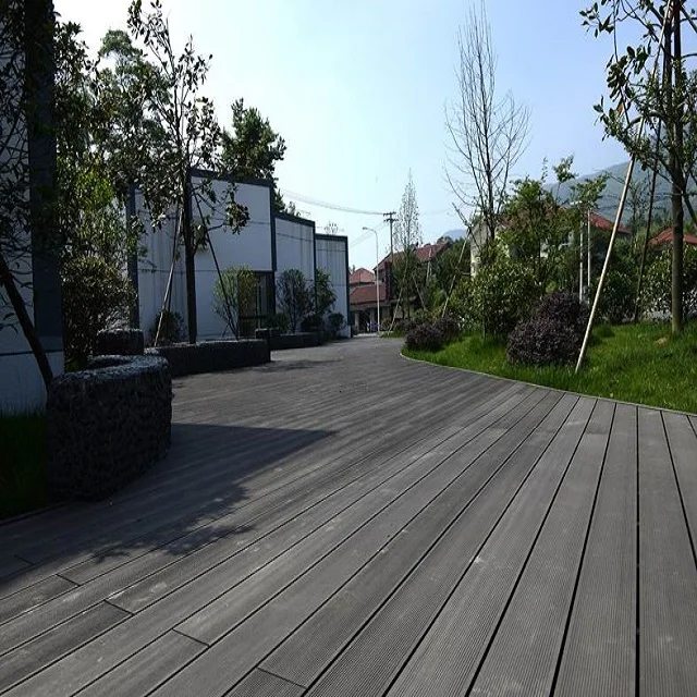 WPC extruded wood and plastic composite waterproof outdoor 150*25 mm durable terrace decking floor