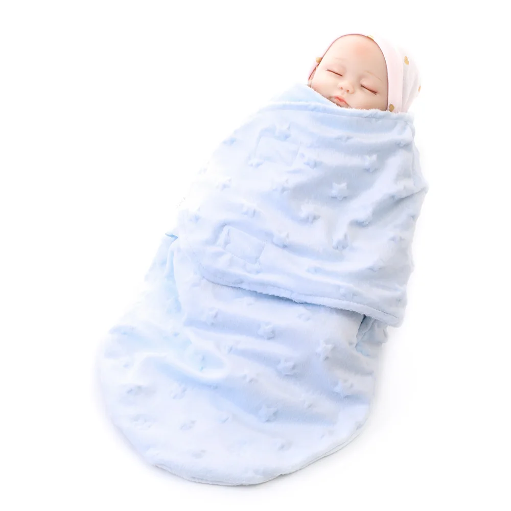 Wholesale Soft Organic Cotton Muslin Baby Swaddle Blanket Quality Winter Floral Plain Knitted Embossed