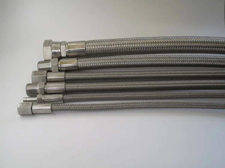 304 Stainless Steel Wire Braided High Pressure Paint Hose/Acid Resistant Pipe/PTFE Tube