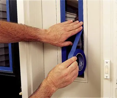 Blue painters waterproof writable crepe paper washi tape jumbo roll